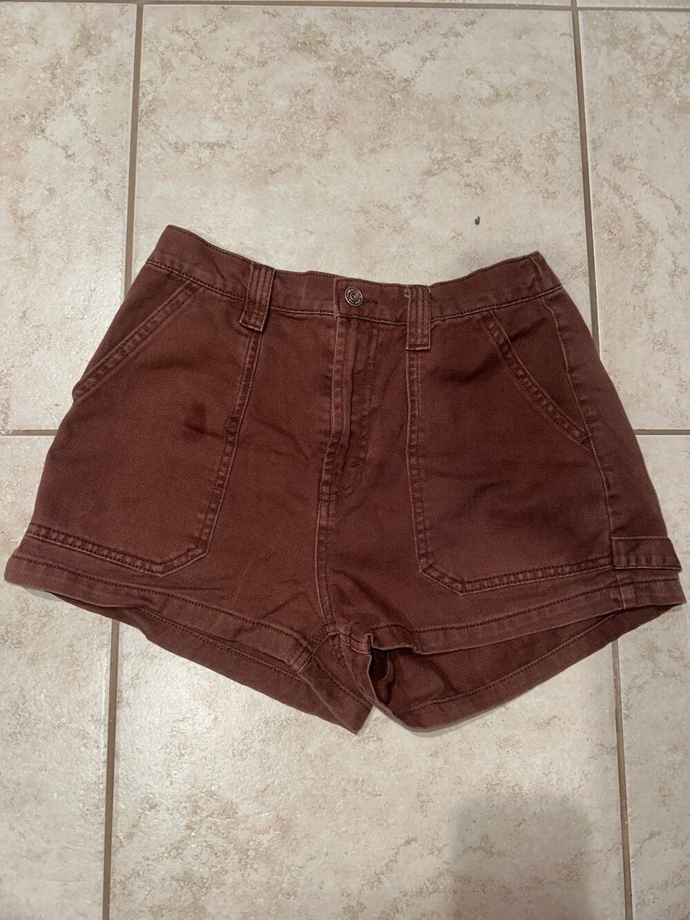 Wild Fable Brown Super High Rise Utility Shorts Women’s Size 6